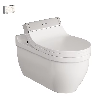 Modern White Toilet Design With Sleek Ceramic Surface And Ergonomic Seat Lid 3d model