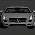 Silver Mercedes-Benz Sports Car With Sleek Design Black Wheels Red Brake Calipers And Reflective Surface