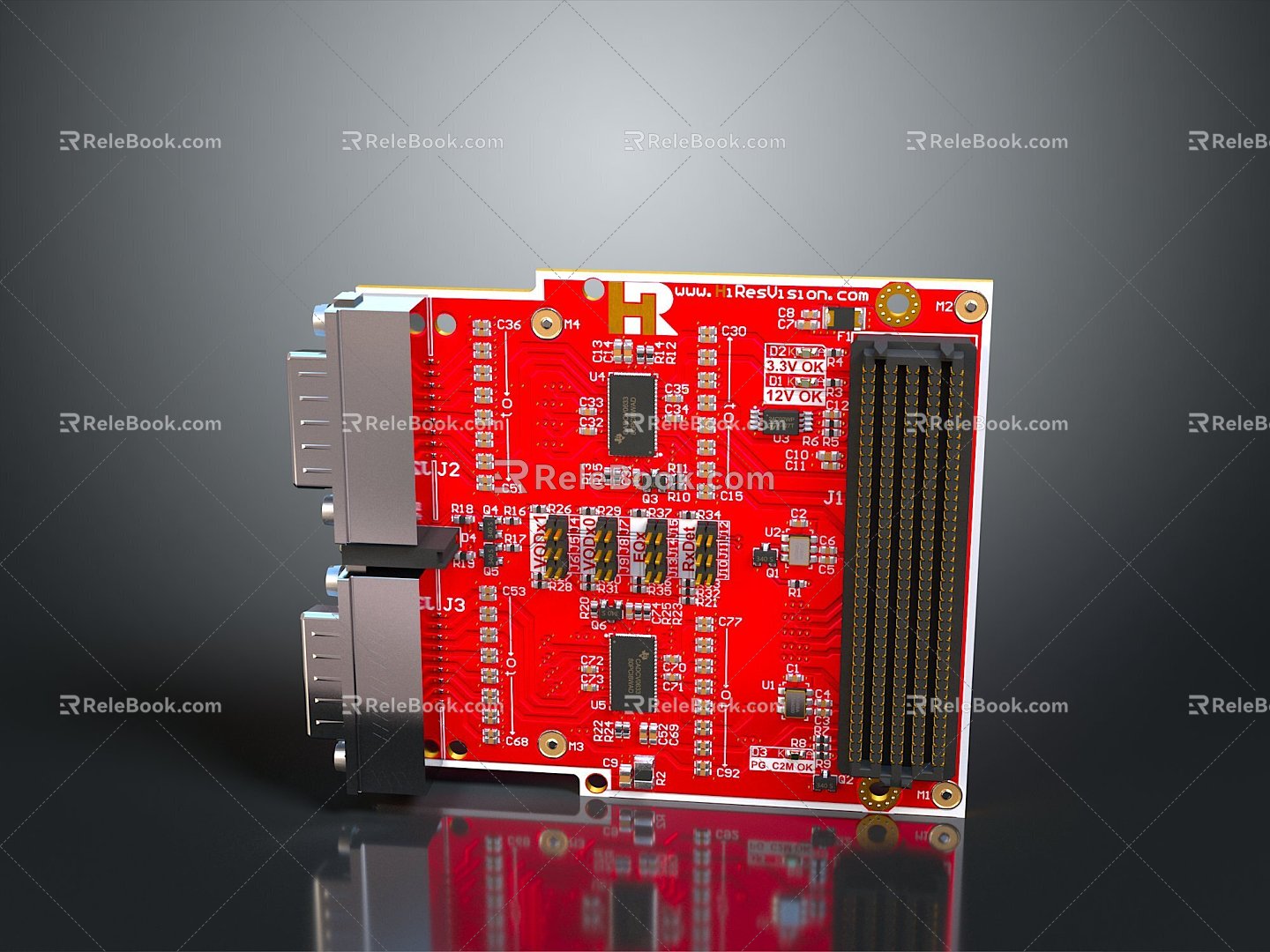 integrated circuit board circuit board integrated circuit integrated circuit integrated block electronic board electronic component electronic part chip 3d model