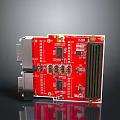 integrated circuit board circuit board integrated circuit integrated circuit integrated block electronic board electronic component electronic part chip 3d model
