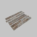 Vintage Decorative Ornament Set With Old Wooden Planks White Chipped Paint And Wood Grain
