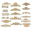 Various Intricate Carvings with Ornate Patterns and Decorative Designs