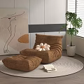 Modern Lazy Sofa Single Sofa 3d model