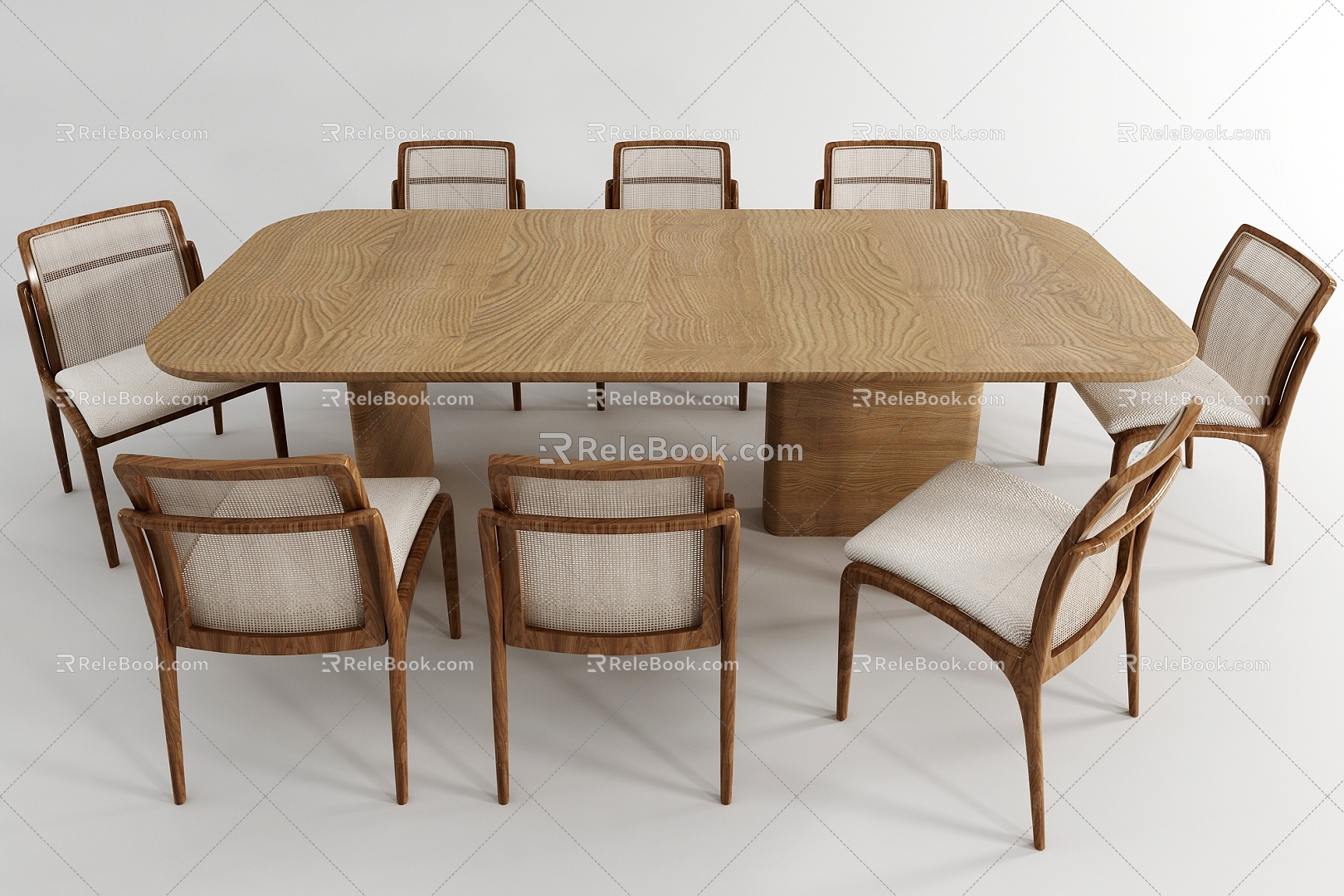 Dining table and chair combination model