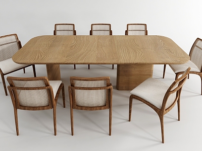 Dining table and chair combination model