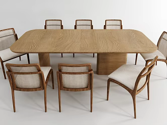Dining table and chair combination 3d model