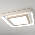 Modern Ceiling Lights With Rectangular Circular And Square Shapes White Frame Illuminated Sleek Design 3d model