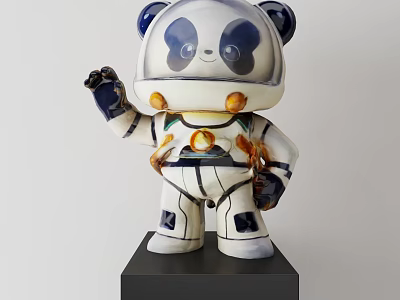 Astronaut Panda 3d model