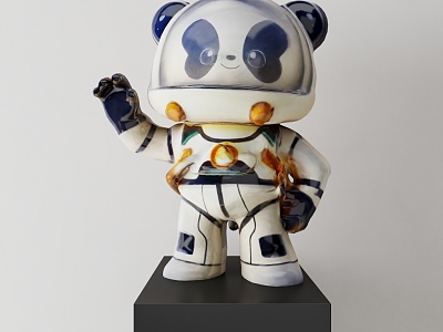 Astronaut Panda 3d model