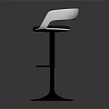 Modern Upholstered Gray Bar Stool With Backrest And Silver Metal Base Footrest