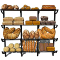Modern display stand bread food display stand 3d model