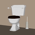 French Vertical Toilet 3d model