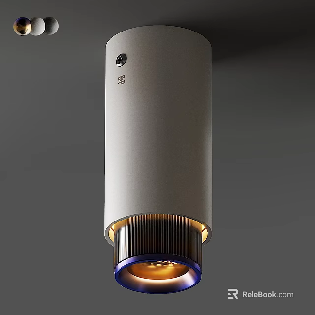 Modern Cylindrical Downlight Spotlight With LED Light And Heat Dissipation Design 3d model