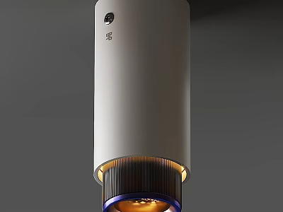 Modern Cylindrical Downlight Spotlight With LED Light And Heat Dissipation Design 3d model