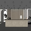 Quiet reception hall 3d model