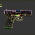 Black Tactical Handgun Featuring Textured Grip Ergonomic Handle Metallic Slide And Precision Design