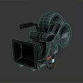 ARRI Vintage Electronic Camera With Metal Body Handle And Stand Design