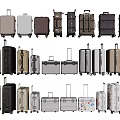 Collection of Travel Luggage with Various Styles Colors Sizes and Designs