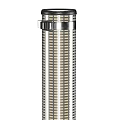 Modern Floor Lamp With Striped Metal Cylindrical Design For Interior Decor