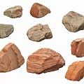 Various Natural Stones And Wooden Pieces For Decorative And Craft Projects