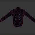Black Stand Collar Jacket With Leather Sleeves And Button Front Design