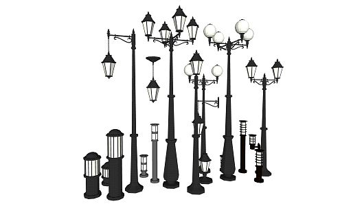 modern street lamp 3d model