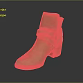 Beige Leather Ankle Boots With Strap Design And Wooden Block Heel For Daily Wear