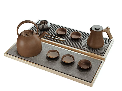 New Chinese Tea Set Teapot Teacup 3d model