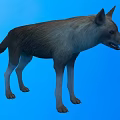 Realistic 3D Reptile Model with Blue Background and Detailed Skin Texture