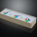 Functional Electronic Measurement Device with Colorful Pie Charts and Indicating Pointers in Wooden Box