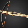 Retro medieval crossbow bow bow and arrow 3d model