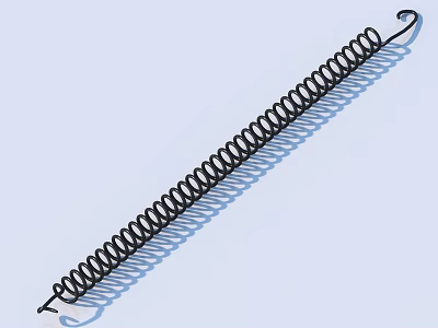 Durable Metal Coil Spring With Elastic Spiral Structure And Smooth Finish 3d model