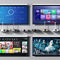 Modern projector screen combination 3d model