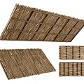 Natural Bamboo Slatted Ceiling Panel Design With Wooden Structure And Slat Details
