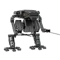Smart Machine Robot With Mechanical Structure Four Legged Black Design Holding Sword 3d model