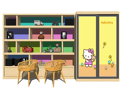 Modern Decorative Cabinet 3d model