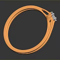 Orange Gold Ring Featuring Central Gemstone With Diamond Accents Design 3d model