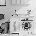 Modern Washing Machine Washing Machine Companion 3d model