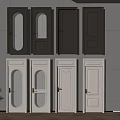 Different Styles Hinged Doors In Gray And White With Glass And Solid Panels For Interior