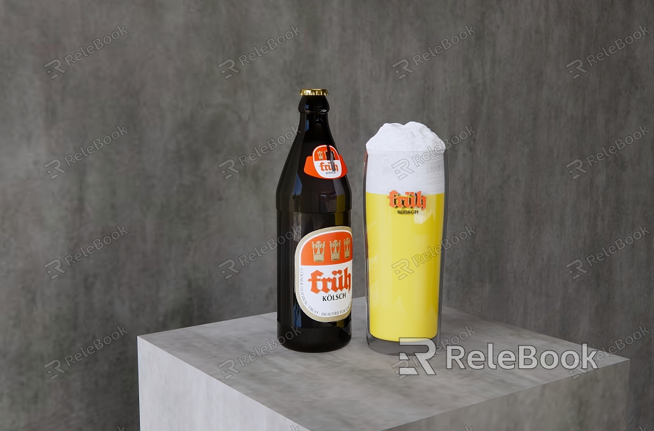 Modern beer beer glass model