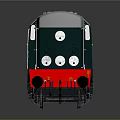 Dark Green Model Train Carriage With White Roof And Detailed Wheels
