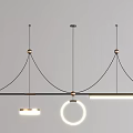 Modern Chandelier Designs With Geometric Shapes Multiple Bulbs And Metal Frames 3d model