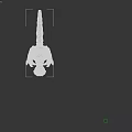 Pale Fantasy Creature 3D Model With Red Eyes Twisted Body And Clawed Limbs