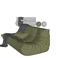 Edra Double Sofa Casual Sofa Lazy Sofa 3d model