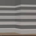 Layered Interior Wall Design With Gray And White Striped Patterns 3d model