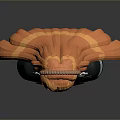 3D Model Game And Movie Character With Orange Long Hair Yellow Eyes And School Uniform