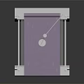 Experimental Setup Platform With Purple Surface White Cylinder And Vertical Rod