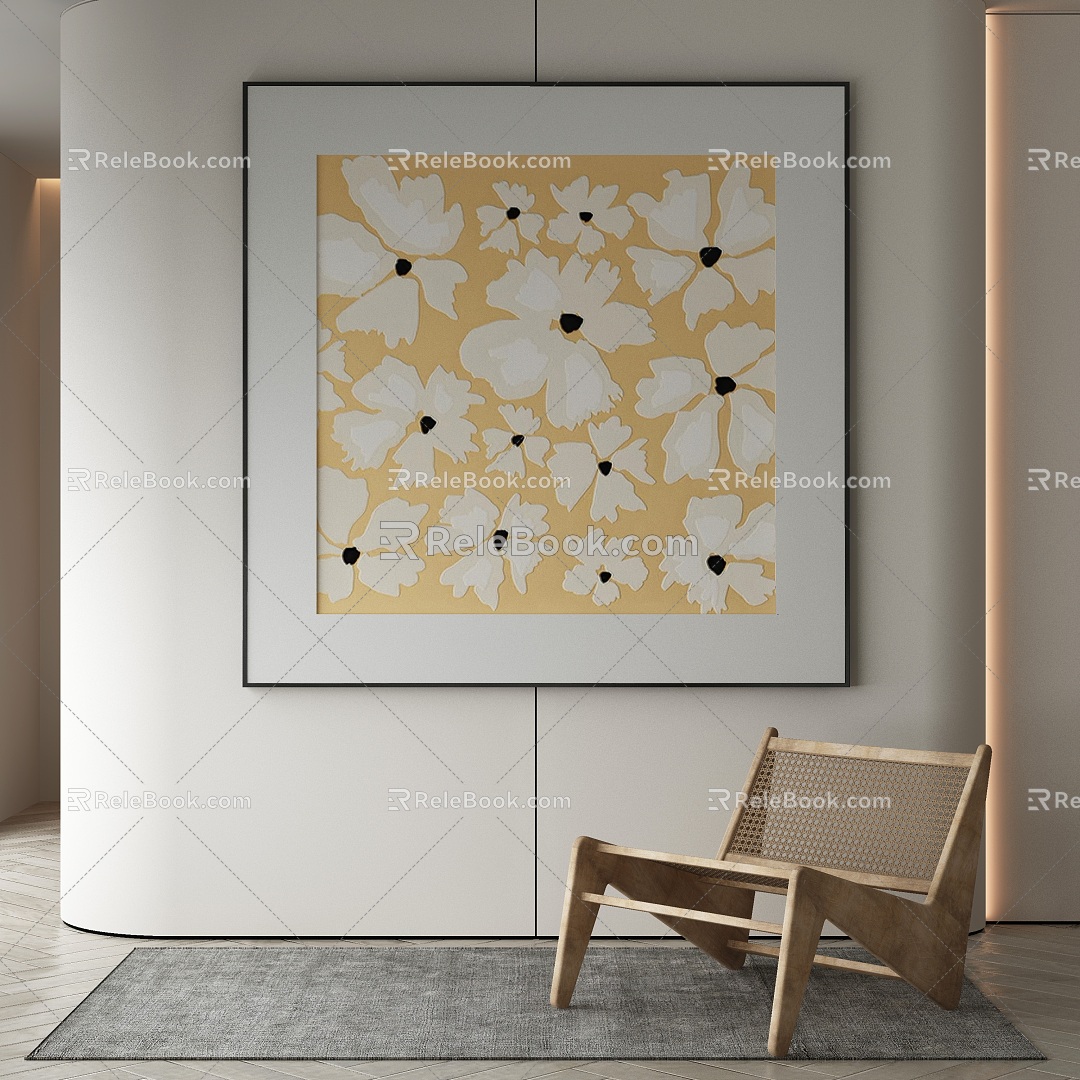 modern decorative painting 3d model