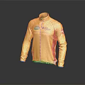 Yellow Cycling Jacket With Long Sleeve Zipper RAB Fisher Logo And Canadian Flag Patch