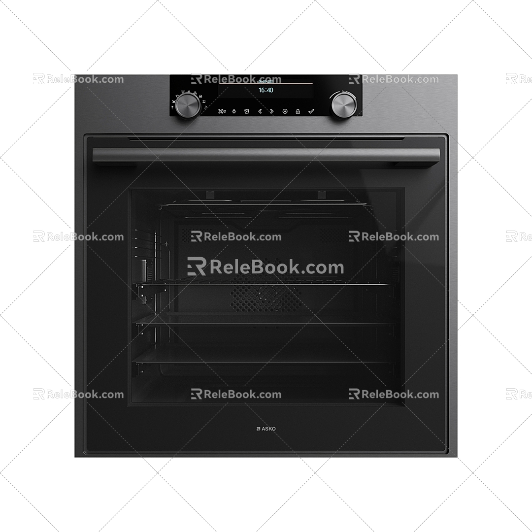 Kitchen appliances steam oven 3d model